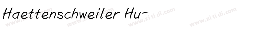 Haettenschweiler Hu字体转换